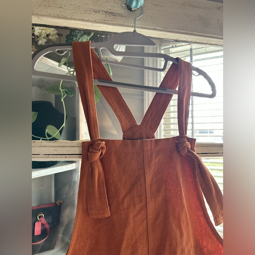 Miou Muse | Rust Short Overalls - Picture 3 of 7